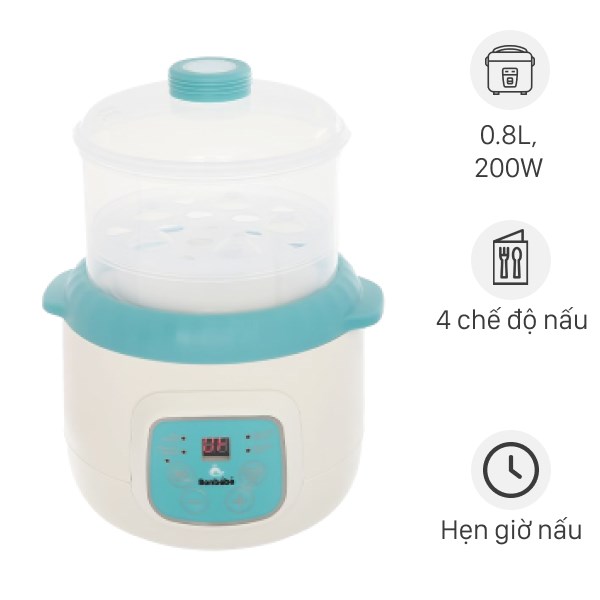 Nồi nấu chậm Bonbébé 0.8 lít BB-37